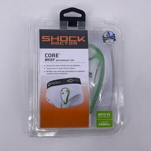 Shock Doctor Sz XS Youth Core Brief with Bioflex Cup Boys Waist 20 21 22 inches